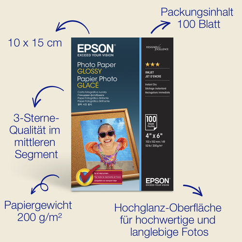 Photo Paper Glossy 10x15cm 100 sheets