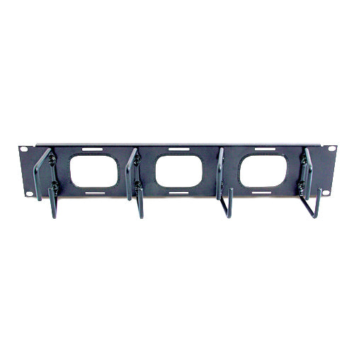 2U Horizontal Cable Organizer w/ Pass-Th