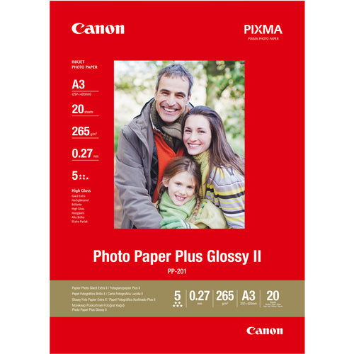 Canon Photo Paper Plus Glossy II PP-201 A3 20 Sheets