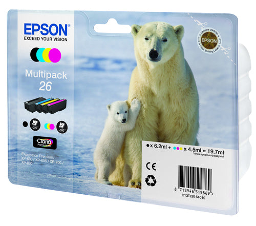 Ink Cartridge/26 Series Polar Bear Multi 4 Colors RS