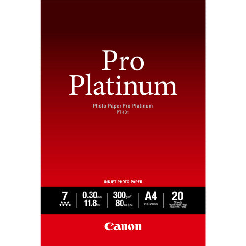 Canon PT-101 A4 20 Sheets Pro Platinum Photo Paper