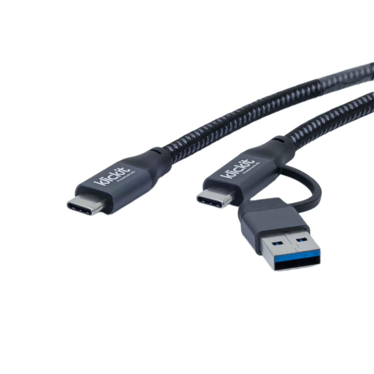klickIT USB-C auf USB-C-USB-A Kabel