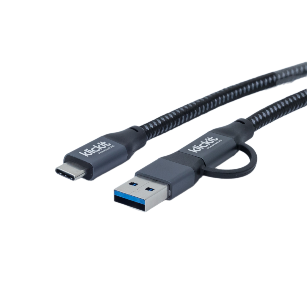 klickIT USB-C auf USB-C-USB-A Kabel