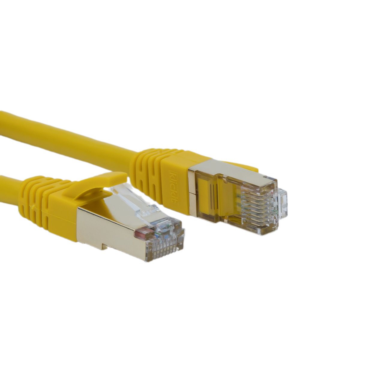 klickIT CAT7 Ethernetkabel - Gelb - 1m, 2m, 5m, 10m, 15m