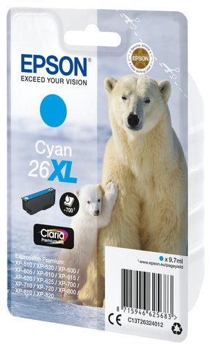 Ink/26XL Polar Bear 9.7ml CY