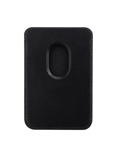 Leather wallet w MagSafe-BK