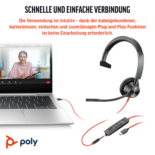 Poly BW 3315 -M USB-C HS +USB-C/A