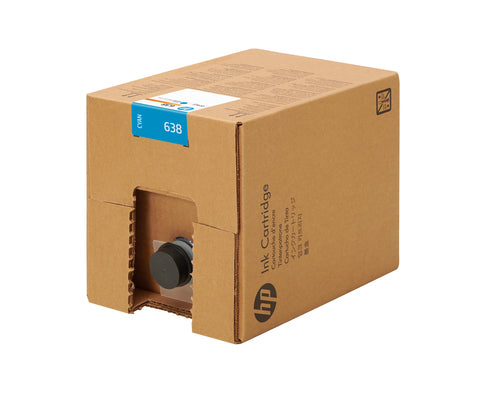 HP 638 10L Cyan Stitch Ink Cartridge