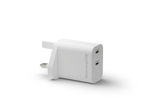 re-charge-UK Wall Chrg 2xUSB-C 25W-W