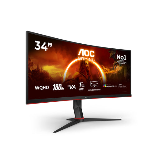 AOC CU34G2XP/BK 32" VA Curved Gaming Monitor