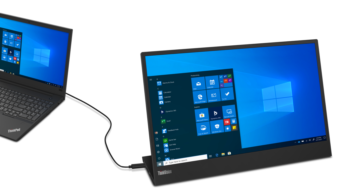 Lenovo ThinkVision M15, 15.6 Zoll, FHD 1920x1080