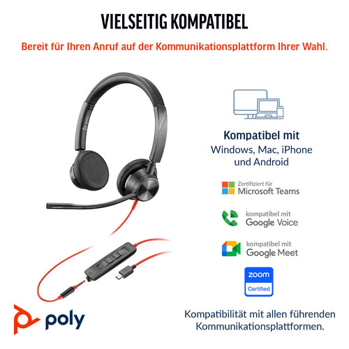 Poly BW 3325 -M USB-C HS +USB-C/A