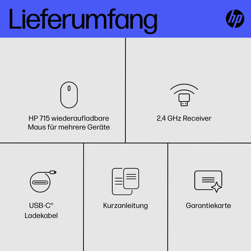 HP 715 RECHBL Mult-Dvc Bluetooth Mouse E