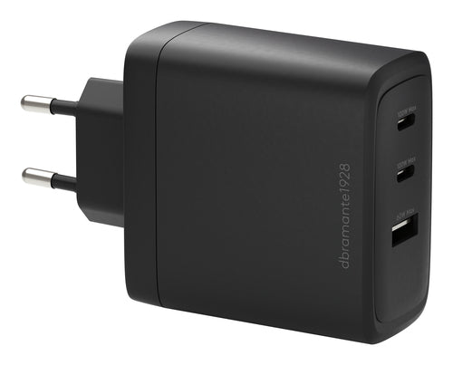 IT-EU W. Chrg-2xUSB-C 100W+1xUSB-A-BLK