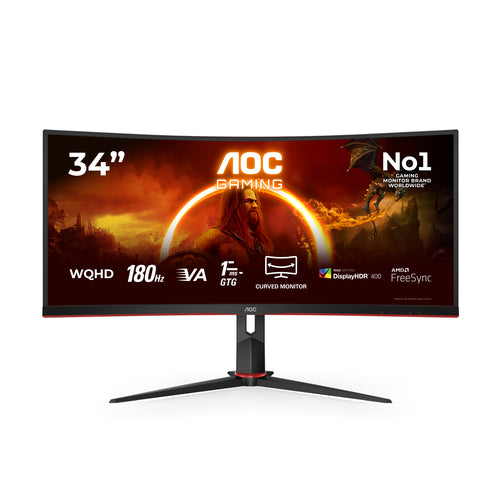 AOC CU34G2XP/BK 32" VA Curved Gaming Mon