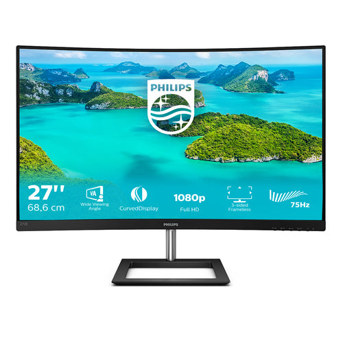 27" VA Curved Monitor, 1920x1080, Displa