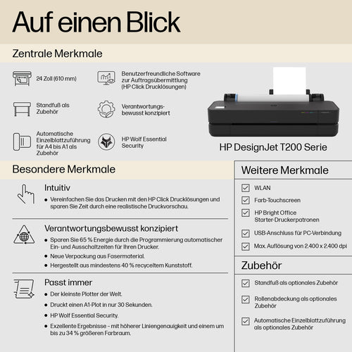 HP DesignJet T250 24-in Printer