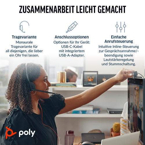 Poly BW 3210 USB-C HS +USB-C/A (Bulk)