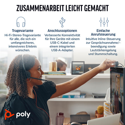 Poly BW 3220 USB-C HS +USB-C/A (Bulk)