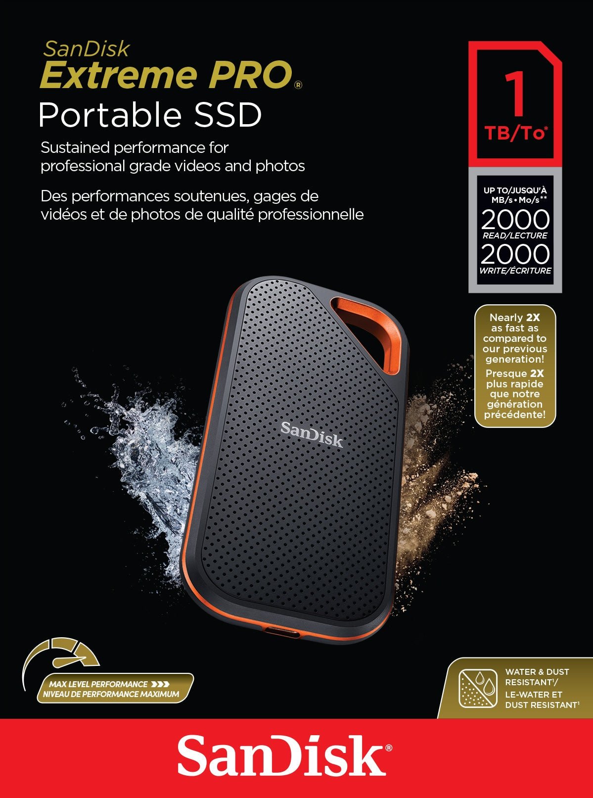 SanDisk Extreme PRO Portable SSD - Externe Festplatte 1TB